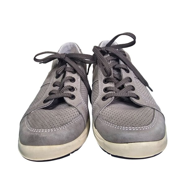 Mephisto Mens Hero Gray Suede Lace-Up Shoes Sz 7 US Perforated Walking Cushioned - Picture 3 of 9